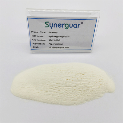 A goma de guar com desempenho custado alto tem a viscosidade alta e o baixo grau de substituição para a fabricação de papel