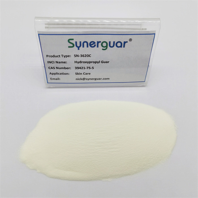 A goma de guar Hydroxypropyl superior com qualidade superior tem a viscosidade média e a transparência alta para cuidados com a pele