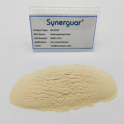 A goma de guar Hydroxypropyl com eficaz na redução de custos tem a viscosidade média e o grau de substituição superior para almofariz Seco-misturado