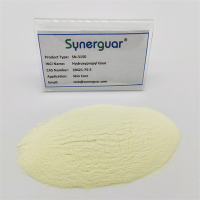 A goma de guar superior com de alta qualidade tem a viscosidade alta super e o grau de substituição médio para cuidados com a pele