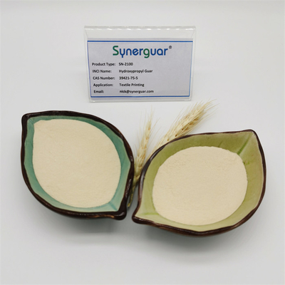 A goma de guar Hydroxypropyl com desempenho custado alto tem a baixa viscosidade e o baixo grau de substituição para a impressão de matéria têxtil