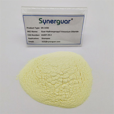 Branco ao cloreto amarelado de Hydroxypropyltrimonium do guar para o modificador do Rheology do champô do cabelo