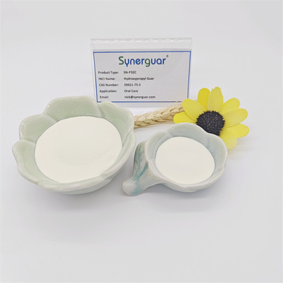 Transparência Goma de guar pó de alta viscosidade excelente tolerância ao sal para pasta de dentes