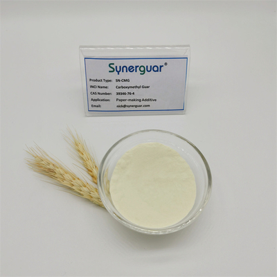 Guar básica de carboximetil com custo-eficácia tem viscosidade média e baixa para agente de resistência molhada