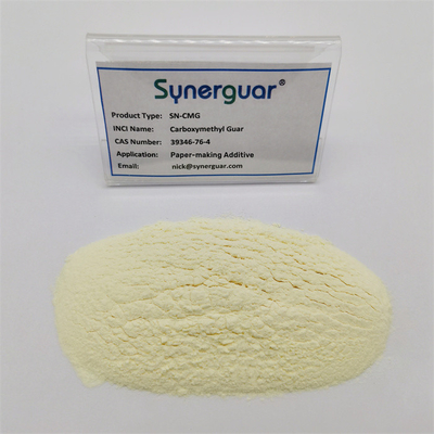 Guar básica de carboximetil com custo-eficácia tem viscosidade média e baixa para agente de resistência molhada